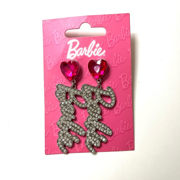 Barbie Accessories - Barbie Pink Heart Drop Earrings
